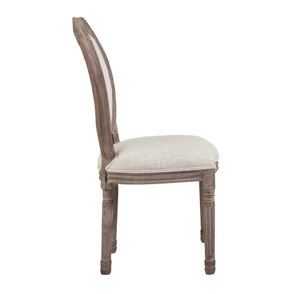 Emanate Vintage French Upholstered Fabric Dining Side Chair by Modway