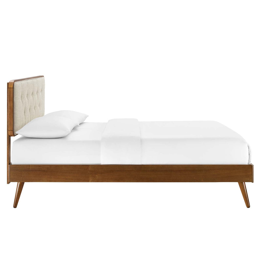 Bridgette Wood King Platform Bed With Splayed Legs by Modway