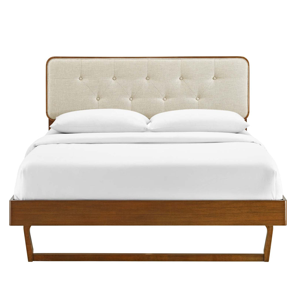 Bridgette Wood Queen Platform Bed With Angular Frame by Modway