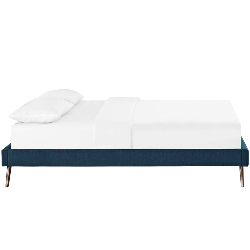 Loryn Fabric Queen Bed Frame with Round Splayed Legs by Modway