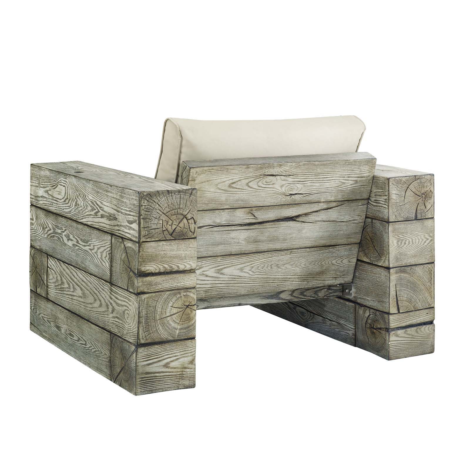 Manteo Rustic Coastal Outdoor Patio Sunbrella¨ 4 Piece Set