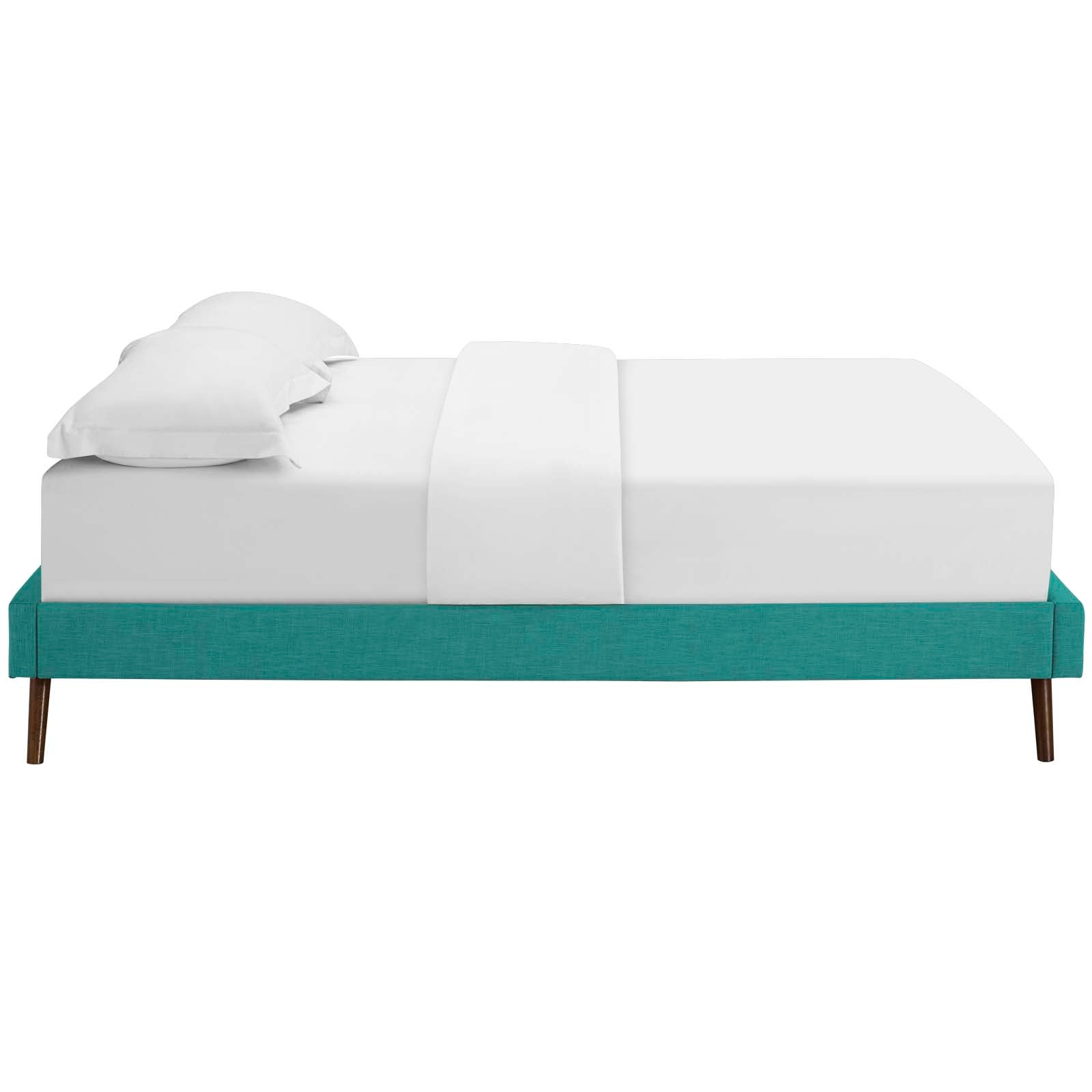 Loryn Fabric Full Bed Frame with Round Splayed Legs by Modway