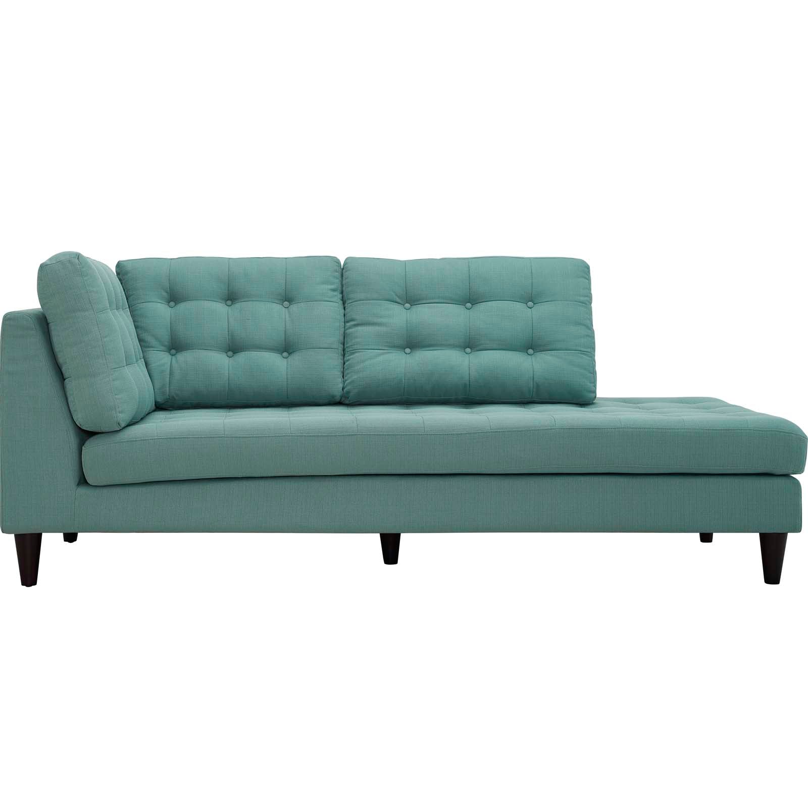 Empress Upholstered Fabric Right Facing Bumper by Modway