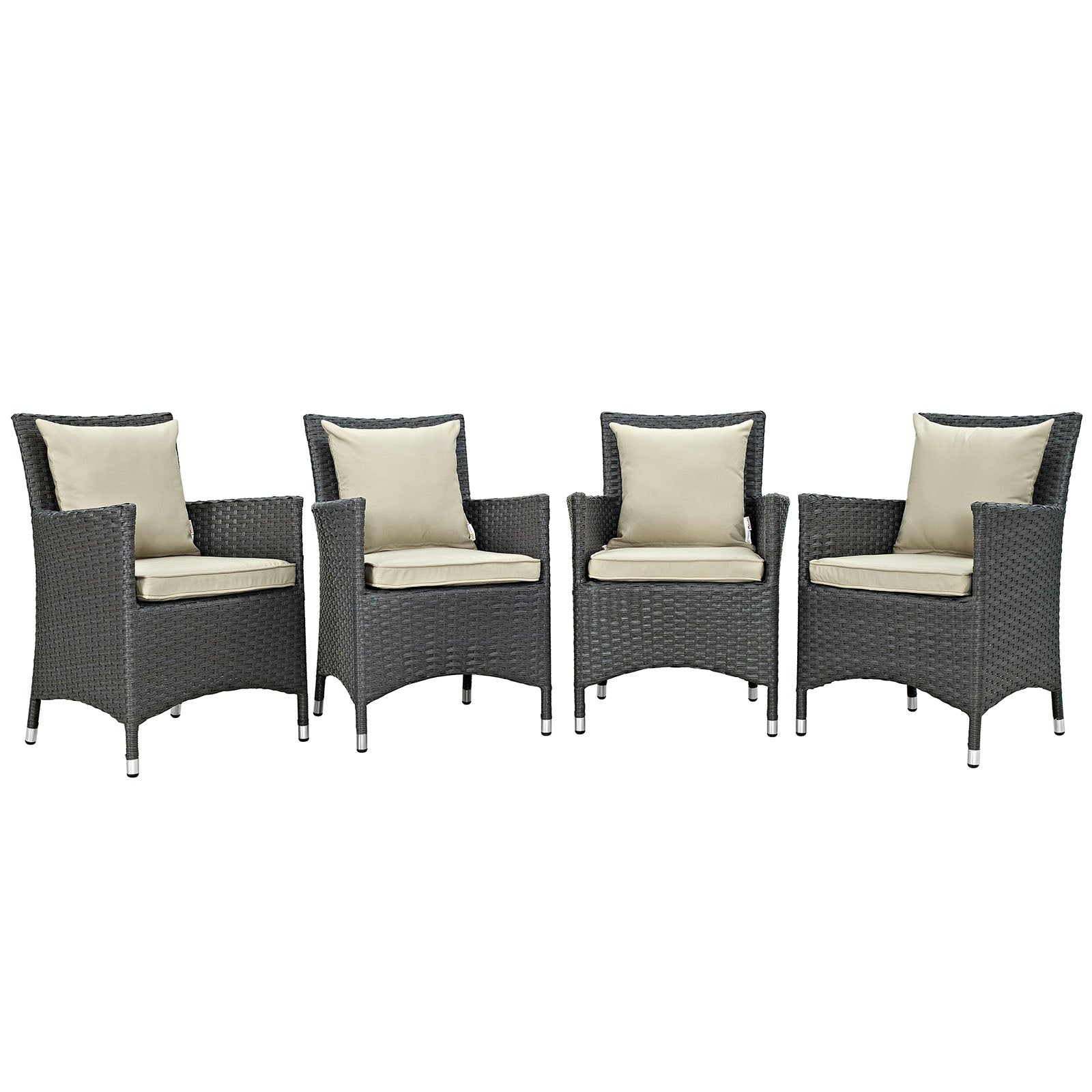 Sojourn 4 Piece Outdoor Patio Sunbrella¨ Dining Set by Modway
