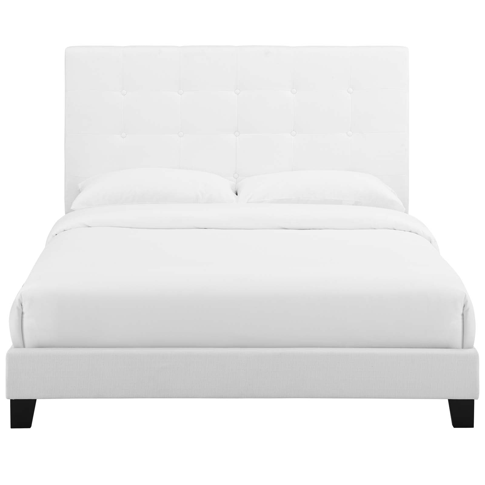 Melanie Tufted Button Upholstered Fabric King Platform Bed by Modway