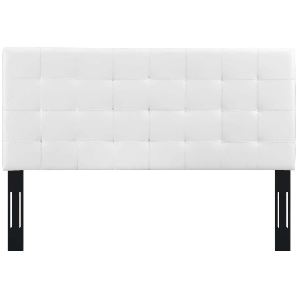 Paisley Tufted Upholstered Faux Leather King and California King Headboard by Modway