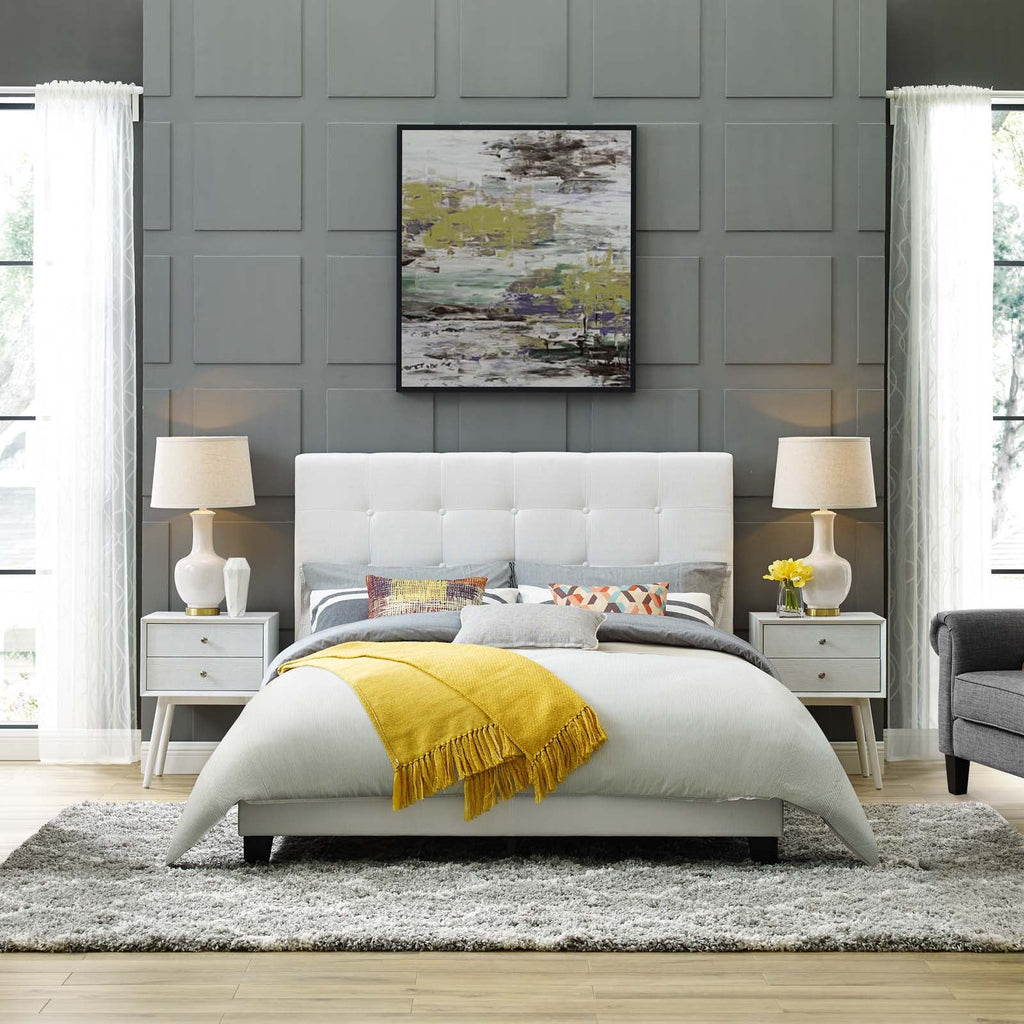 Melanie Tufted Button Upholstered Fabric Full Platform Bed by Modway