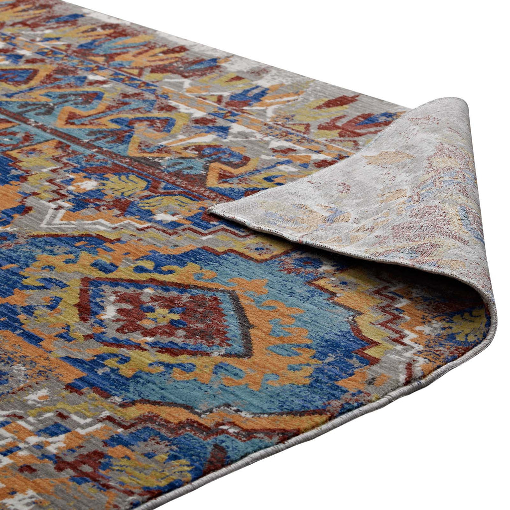 Centehua Distressed Southwestern Aztec 4x6 Area Rug by Modway