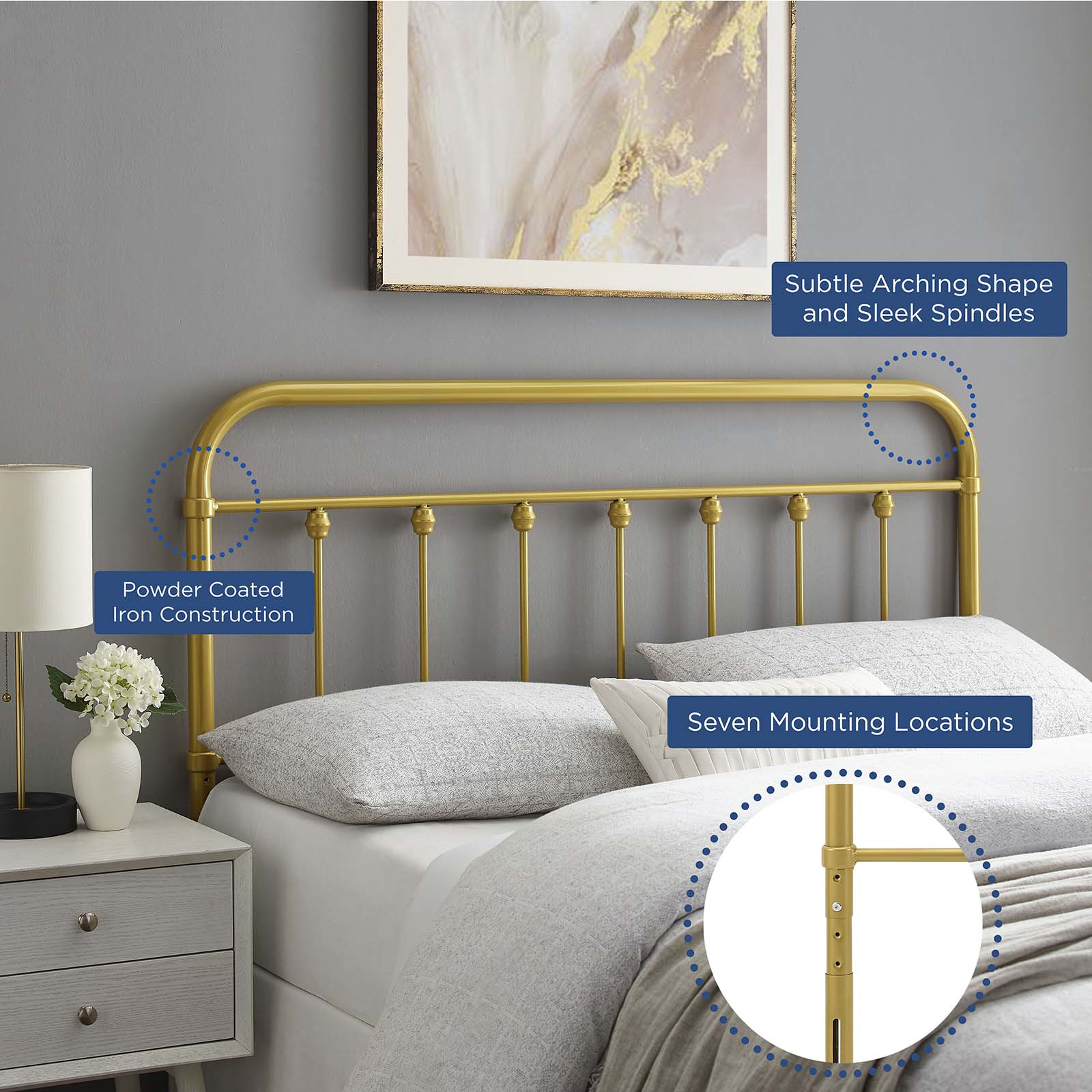 Sage Metal Full Headboard by Modway