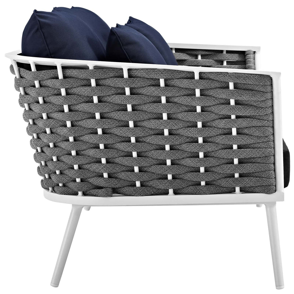 Stance 4 Piece Outdoor Patio Aluminum Sectional Sofa Set by Modway