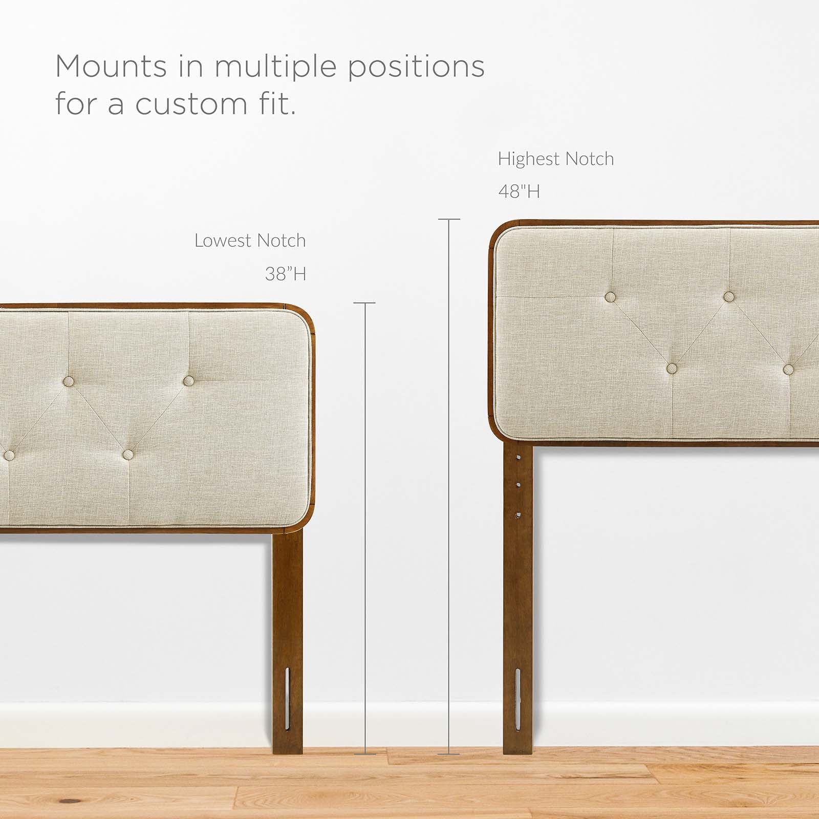 Collins Tufted Fabric and Wood Twin Headboard by Modway