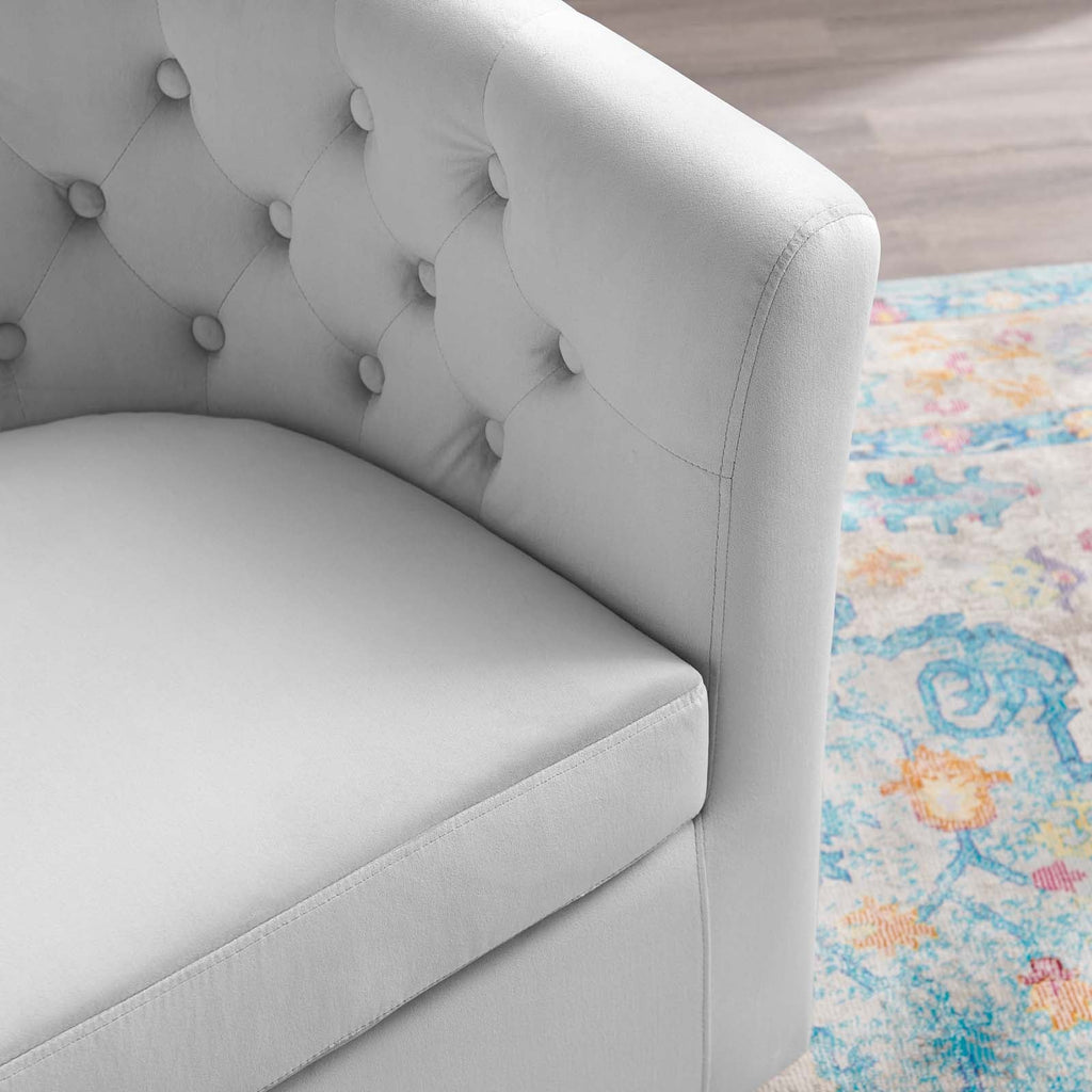 Prospect Tufted Performance Velvet Swivel Armchair by Modway