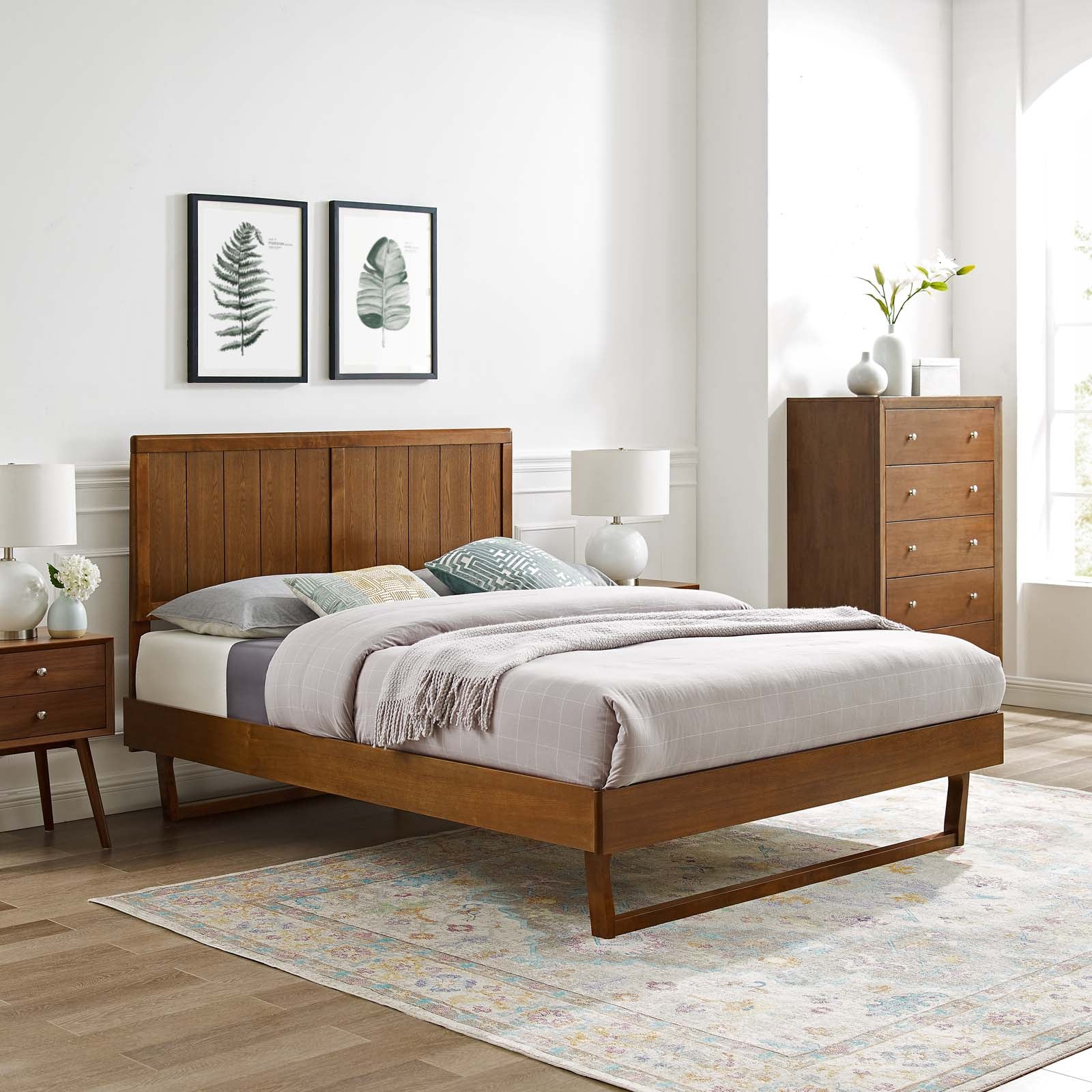 Alana Wood Queen Platform Bed With Angular Frame by Modway