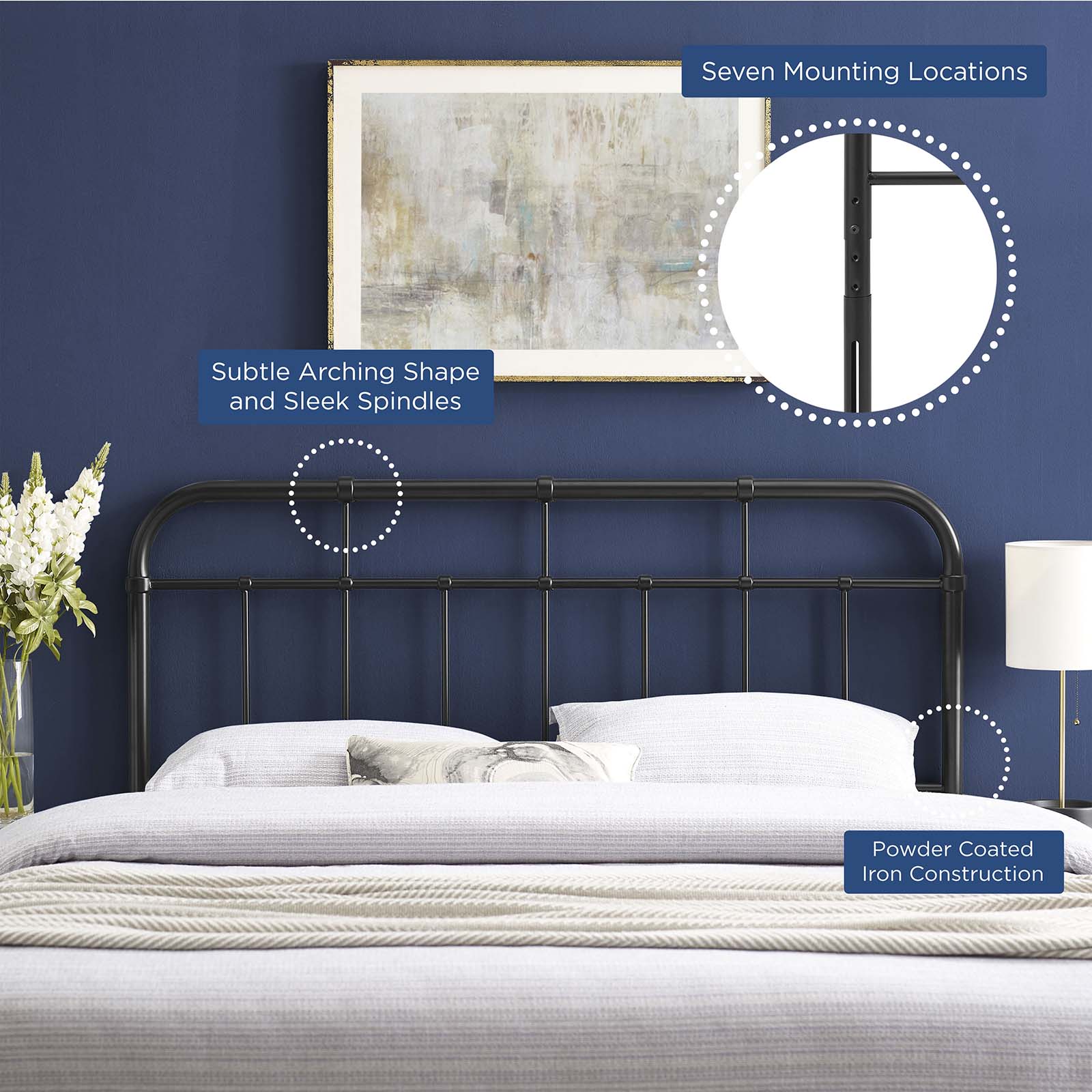 Alessia Metal Full Headboard by Modway