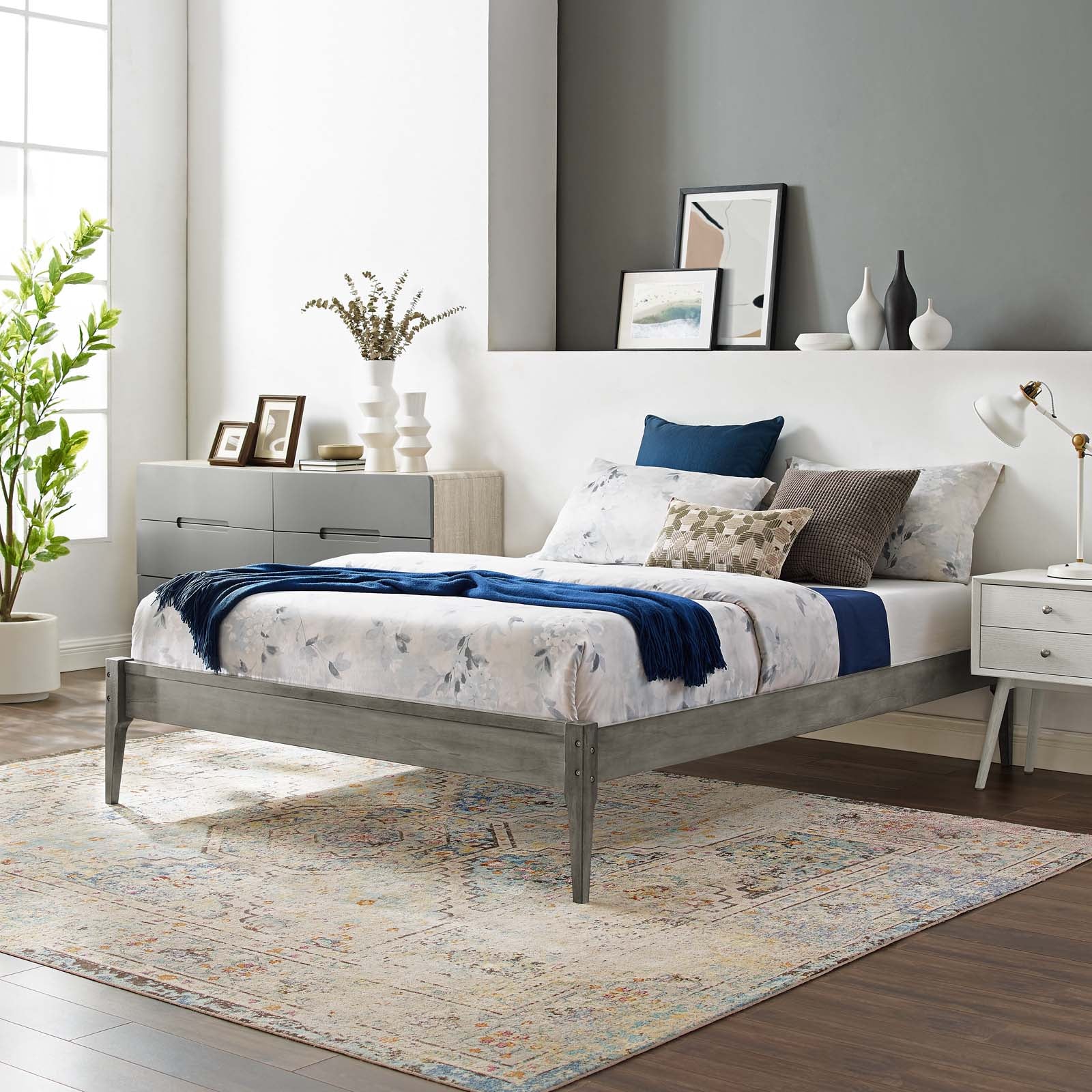 June Wood Twin Platform Bed Frame by Modway