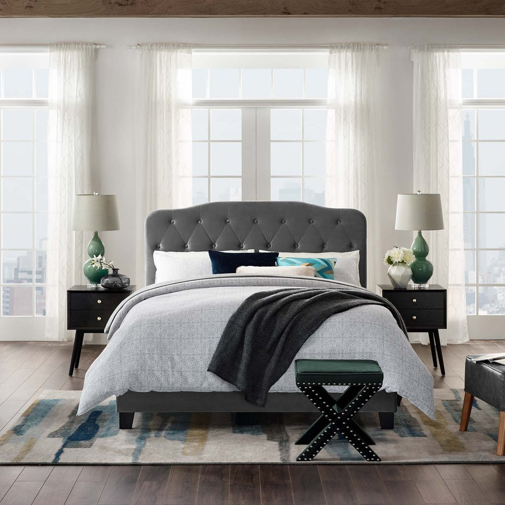 Amelia Performance Velvet Queen Bed by Modway