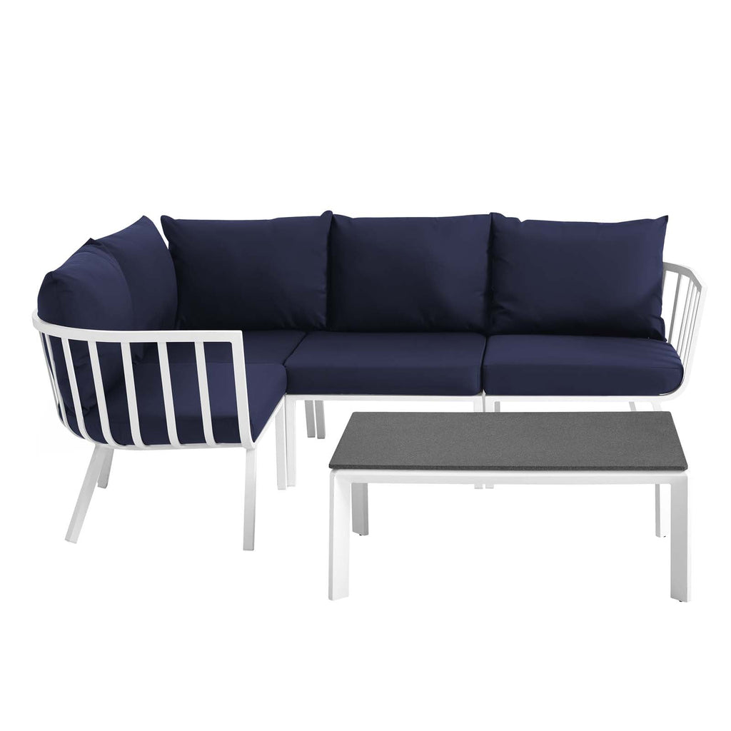 Riverside 5 Piece Outdoor Patio Aluminum Set by Modway