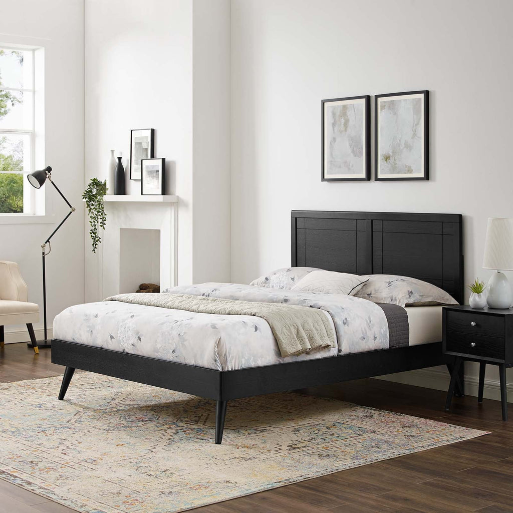 Marlee Wood Full Platform Bed With Splayed Legs by Modway