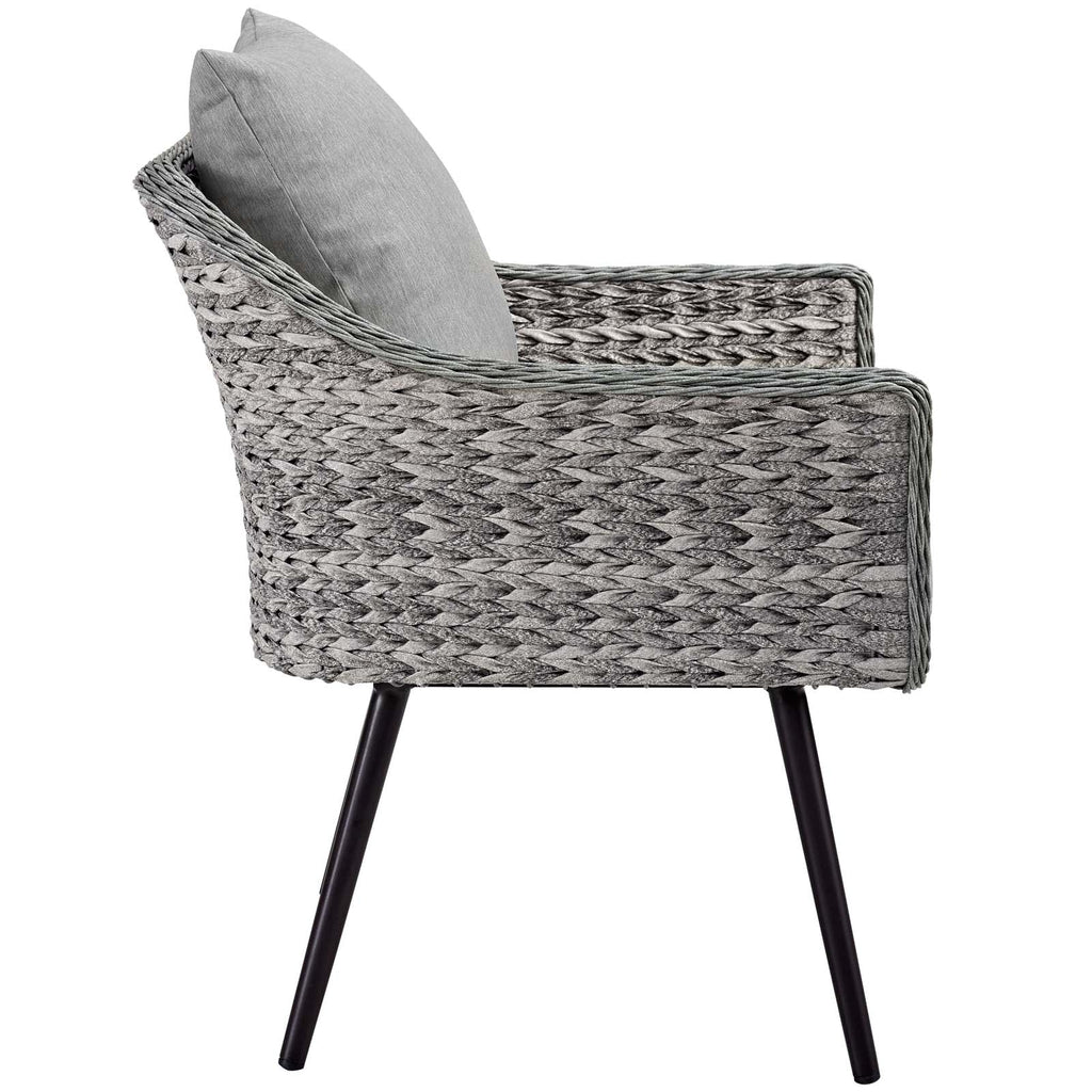 Endeavor 3 Piece Outdoor Patio Wicker Rattan Loveseat and Armchair Set by Modway