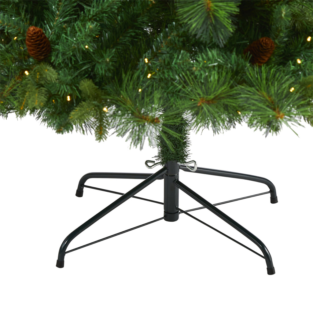 6' West Virginia Full Bodied Mixed Pine Artificial Christmas Tree w/ 300 LED