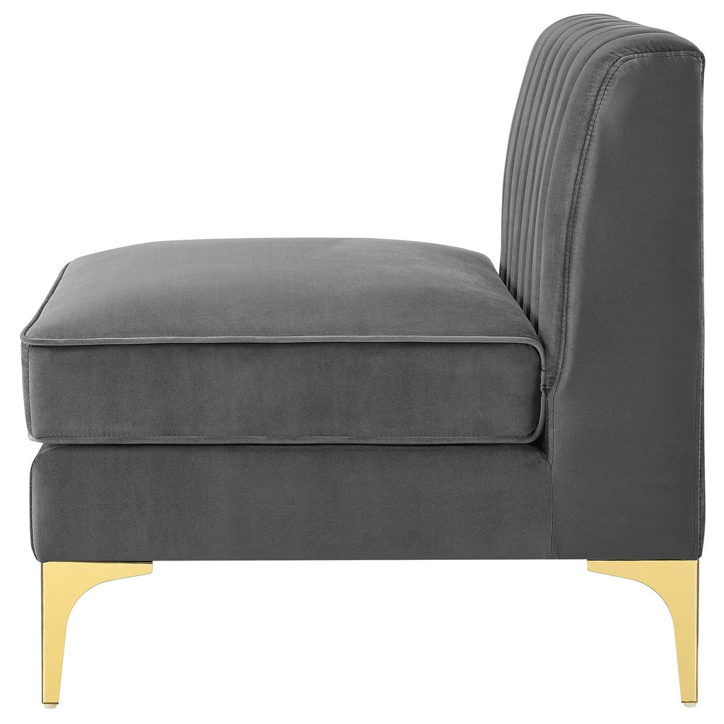 Triumph Channel Tufted Performance Velvet Armless Chair by Modway