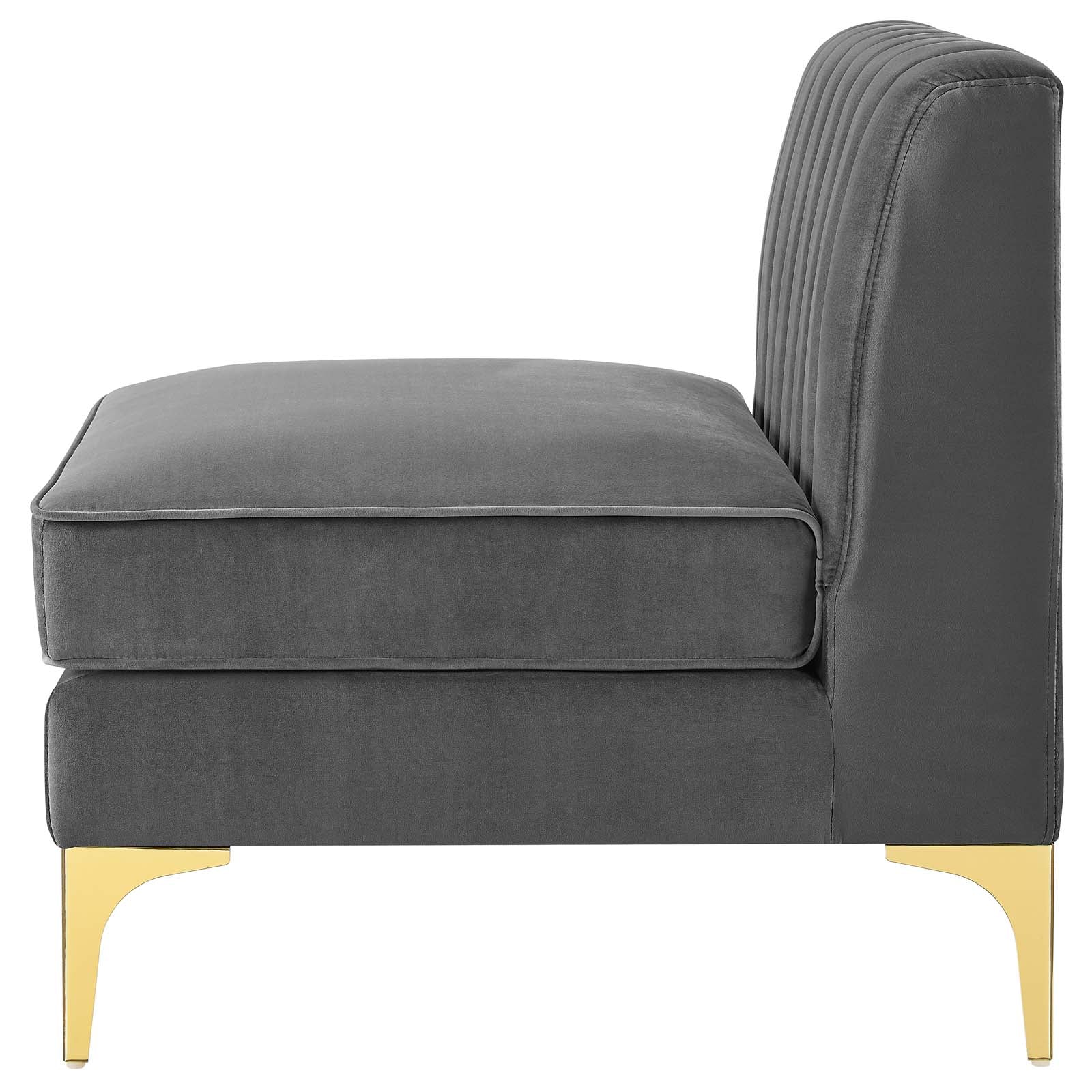 Triumph Channel Tufted Performance Velvet Armless Chair by Modway