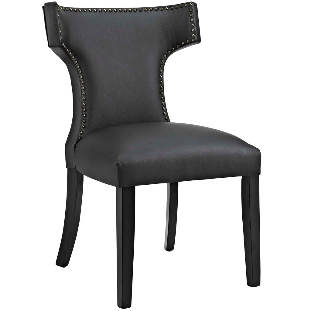 Curve Vinyl Dining Side Chair Set of 2 by Modway