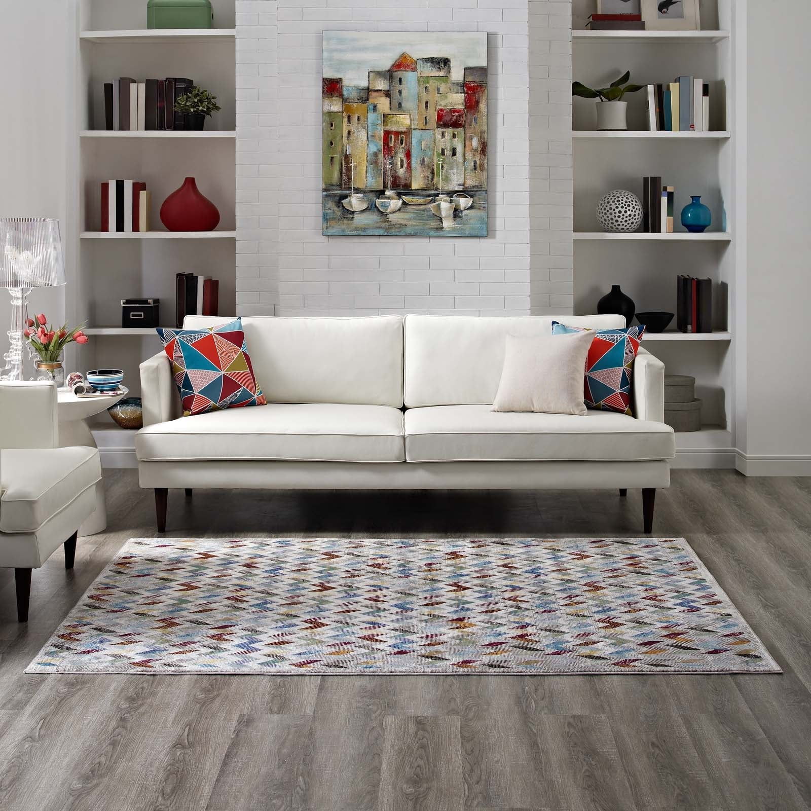 Gemma Chevron Mosaic 5x8 Area Rug by Modway
