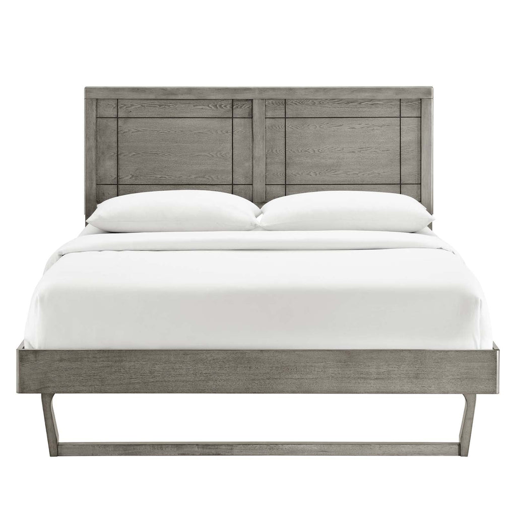 Marlee Wood Queen Platform Bed With Angular Frame by Modway