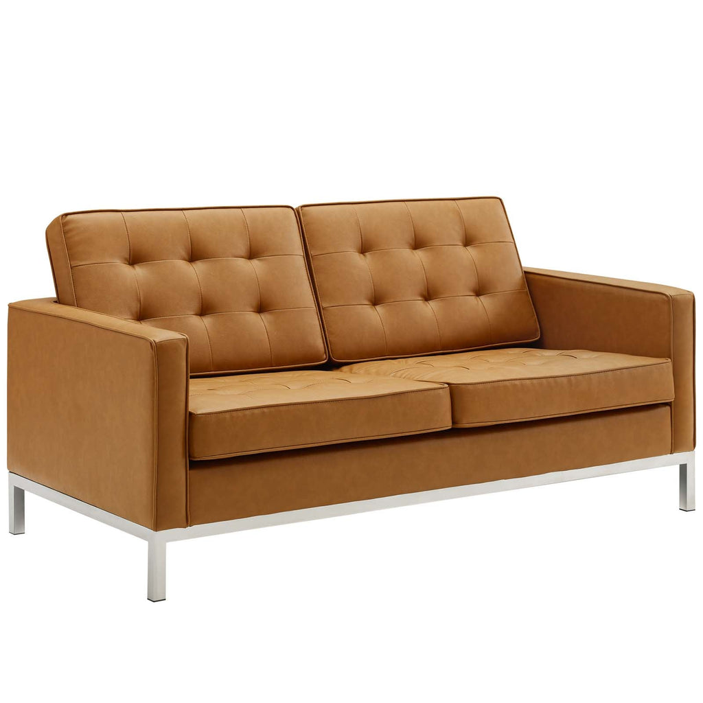 Loft 3 Piece Tufted Upholstered Faux Leather Set by Modway