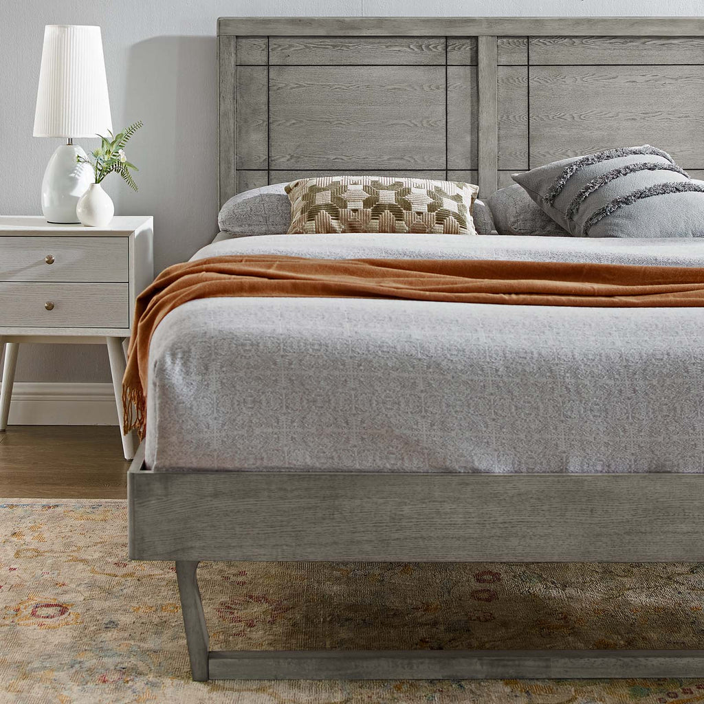 Marlee Wood Twin Platform Bed With Angular Frame by Modway