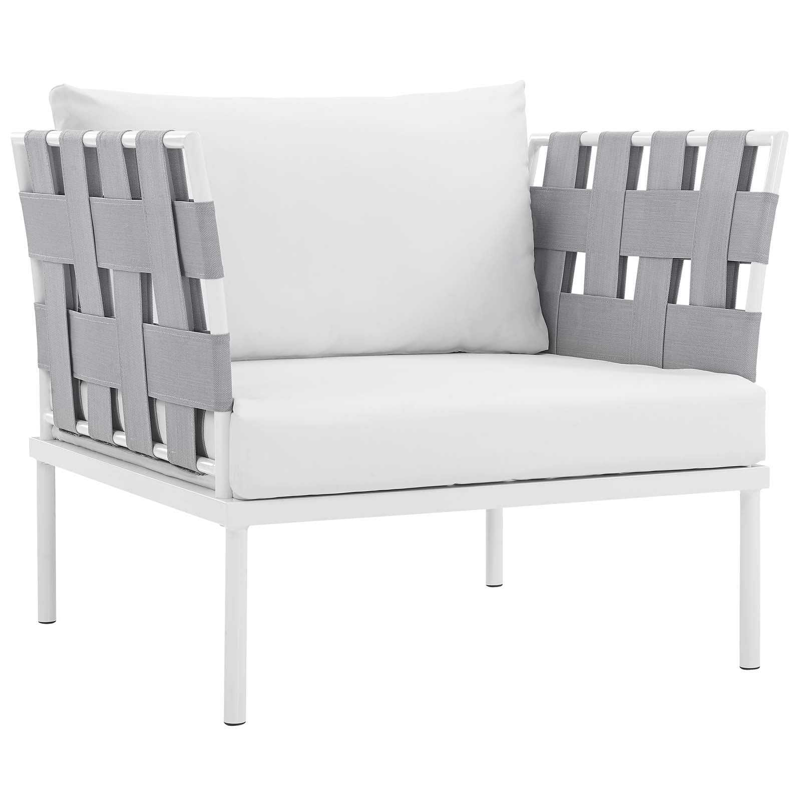 Harmony 7 Piece Outdoor Patio Aluminum Sectional Sofa Set by Modway