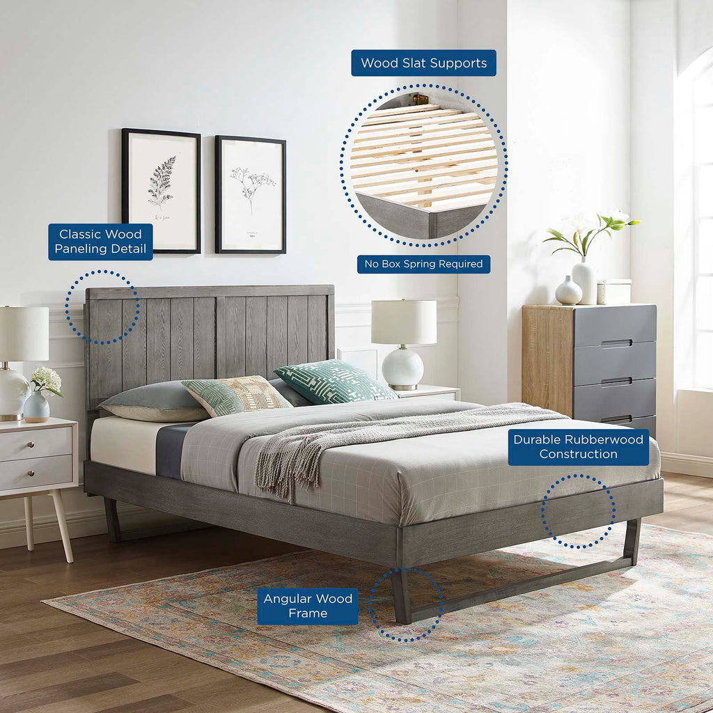Alana Wood Twin Platform Bed With Angular Frame by Modway