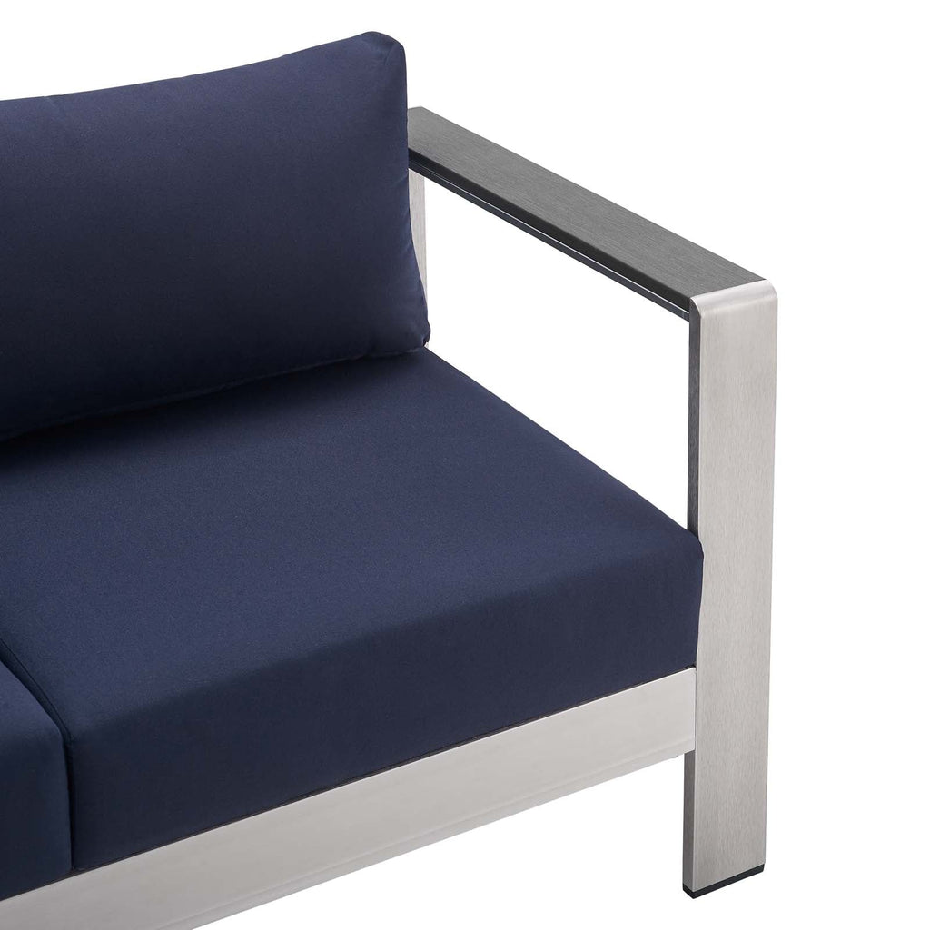 Shore 4 Piece Sunbrella¨ Fabric Outdoor Patio Aluminum Set by Modway