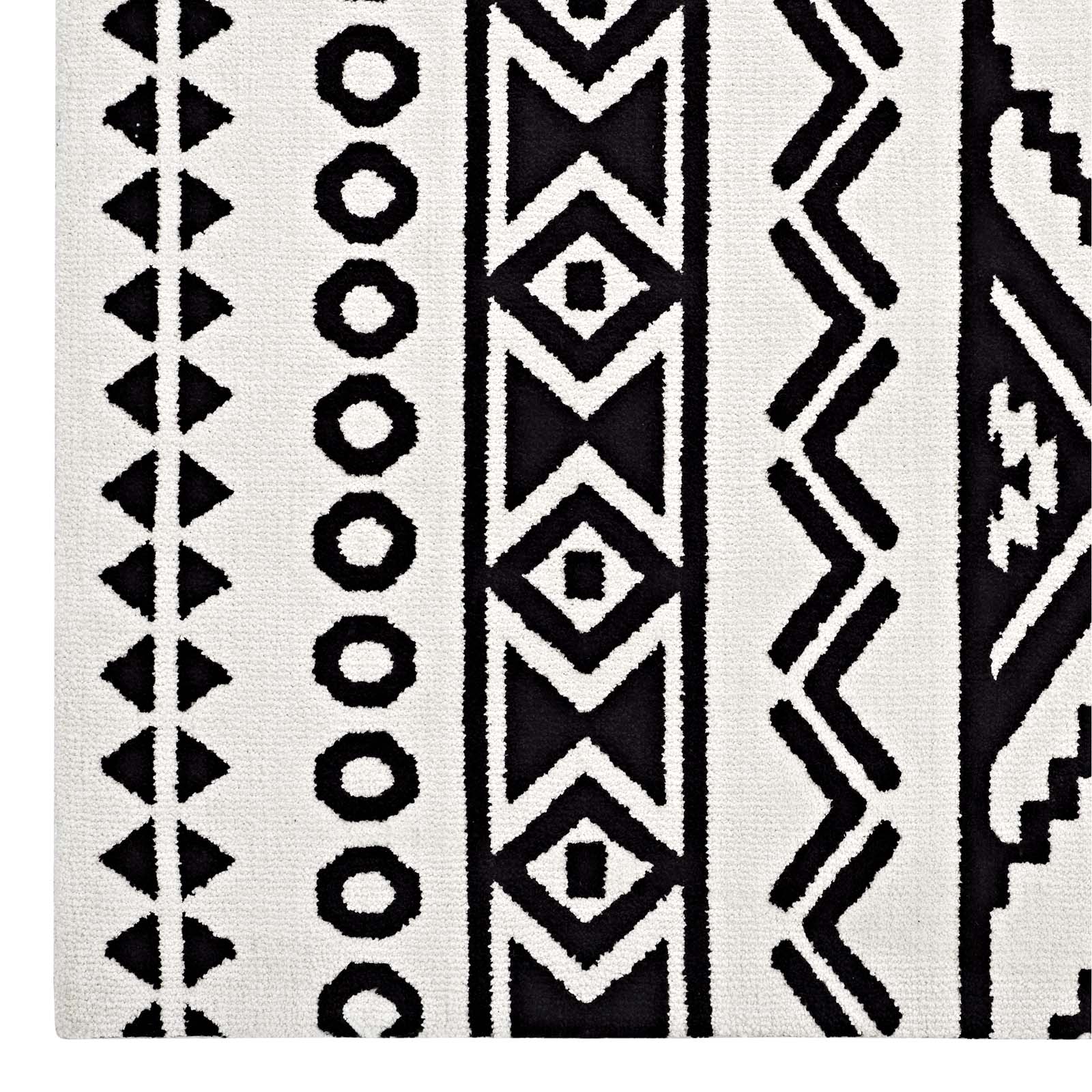 Haku Geometric Moroccan Tribal 8x10 Area Rug by Modway