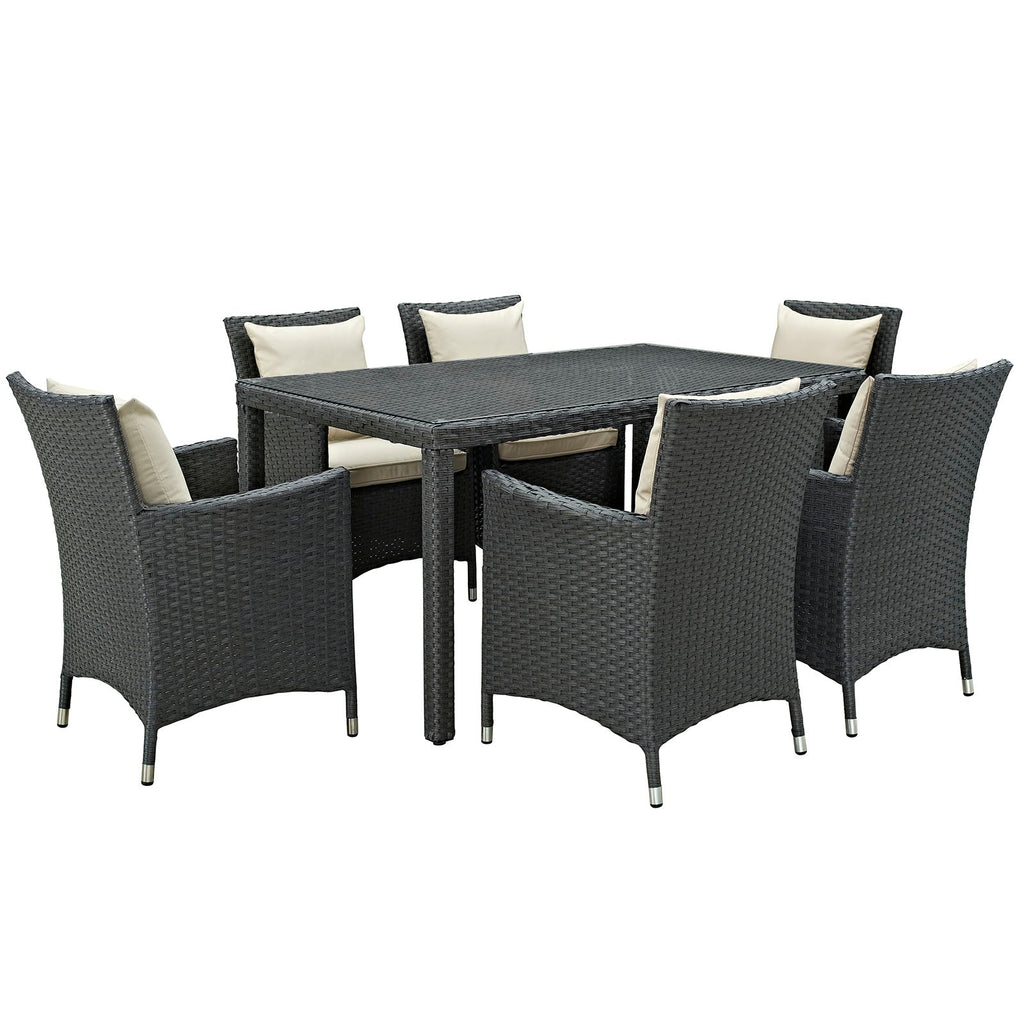 Sojourn 7 Piece Outdoor Patio Sunbrella¨ Dining Set by Modway