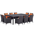 Convene 11 Piece Outdoor Patio Dining Set by Modway