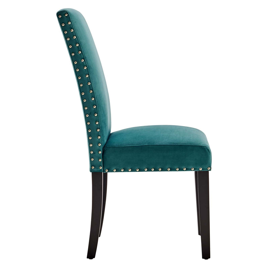 Parcel Performance Velvet Dining Side Chairs Set of 2 by Modway