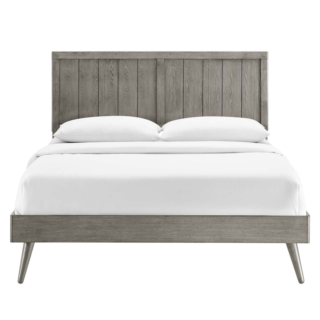 Alana Wood King Platform Bed With Splayed Legs by Modway