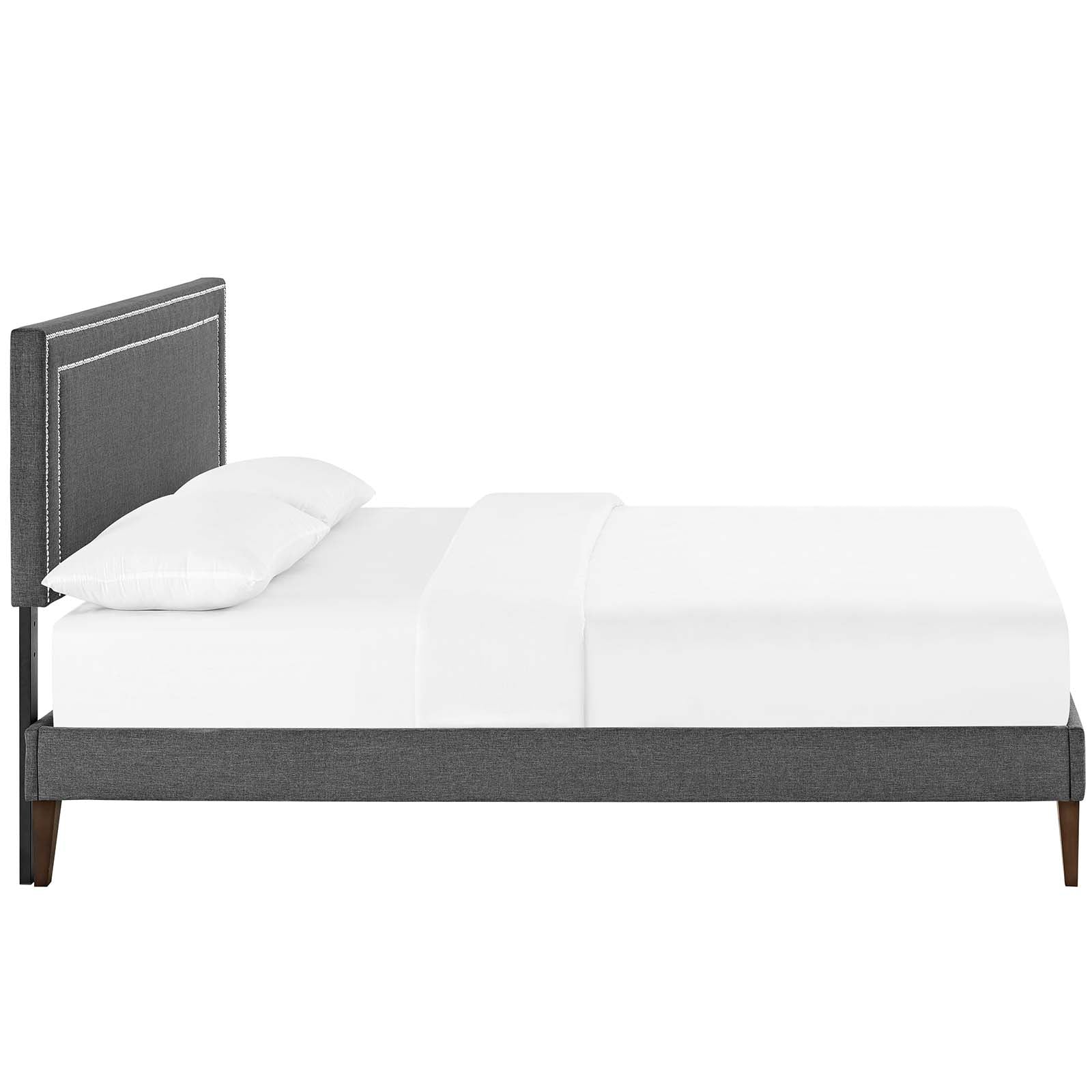 Virginia Fabric Full Platform Bed with Squared Tapered Legs by Modway