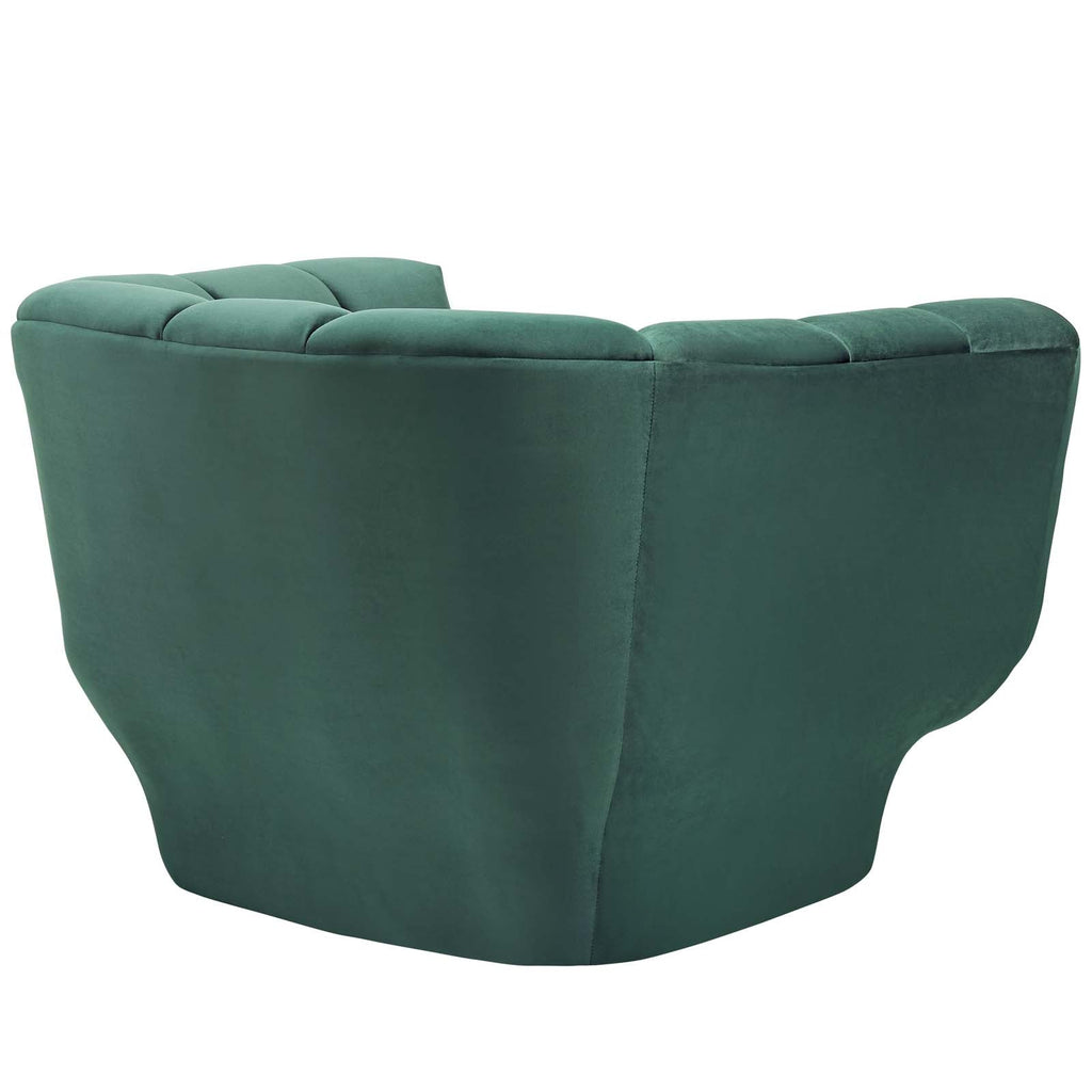 Entertain Vertical Channel Tufted Performance Velvet Armchair Set of 2 by Modway