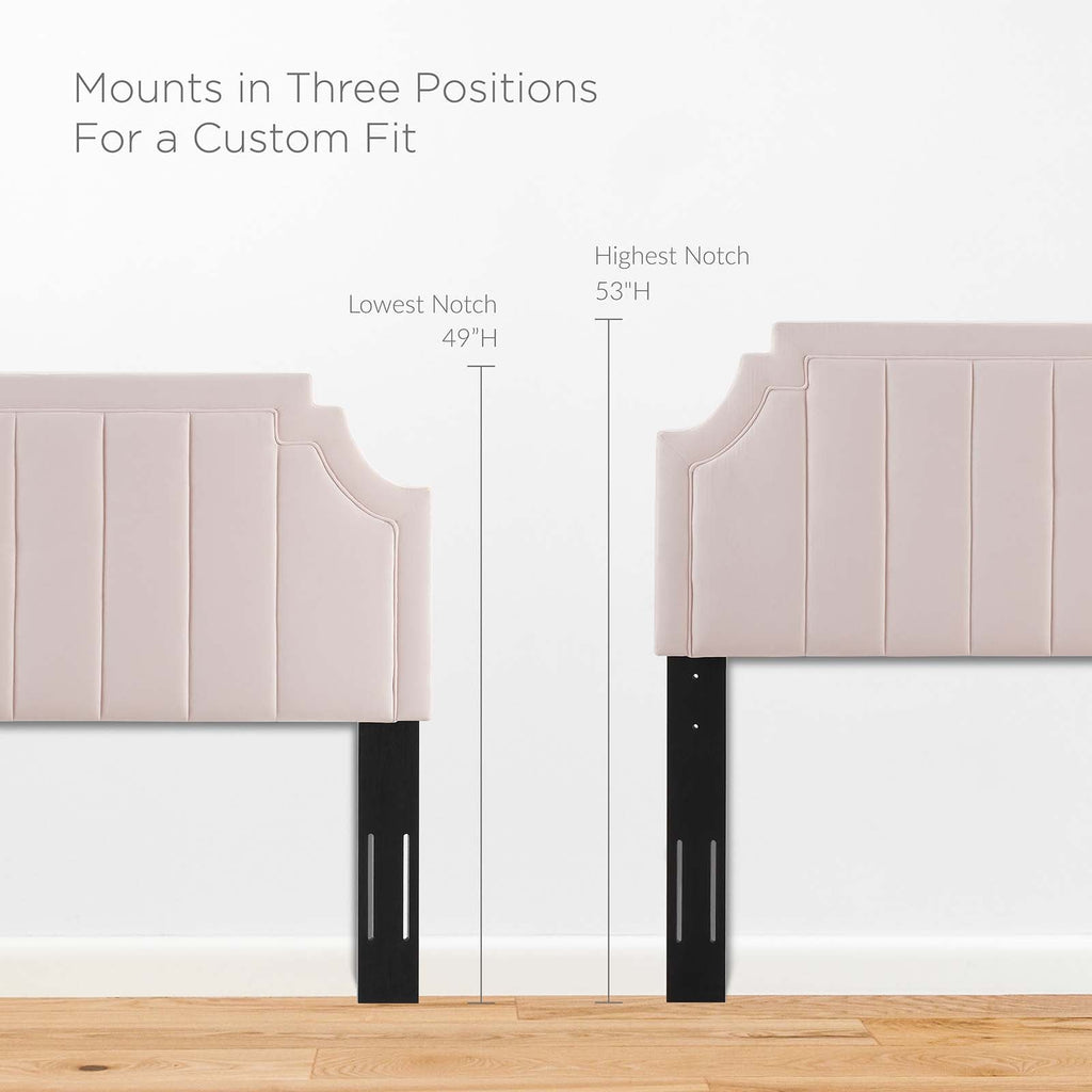 Alyona Channel Tufted Performance Velvet Full/Queen Headboard by Modway