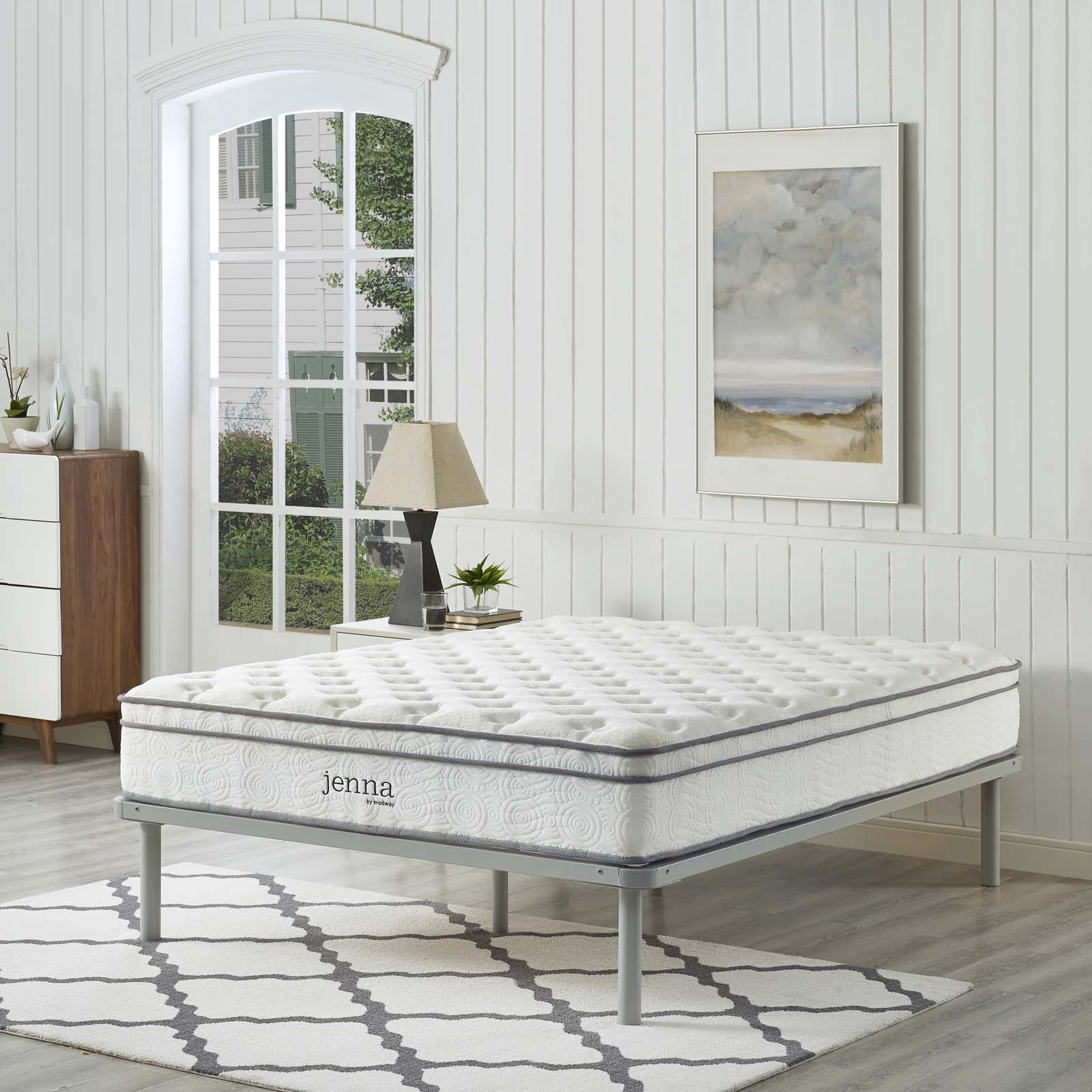 Jenna 10" Innerspring and Foam King Mattress by Modway