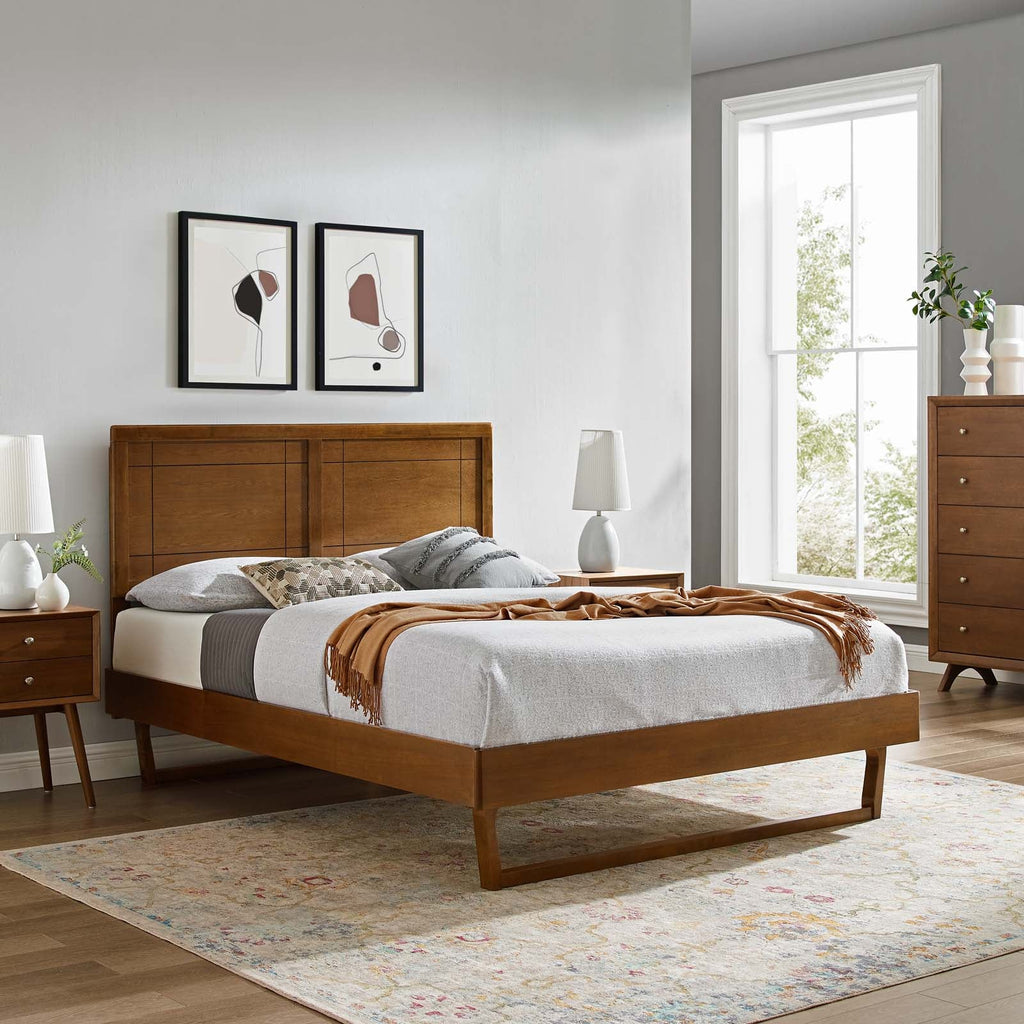 Marlee Wood King Platform Bed With Angular Frame by Modway