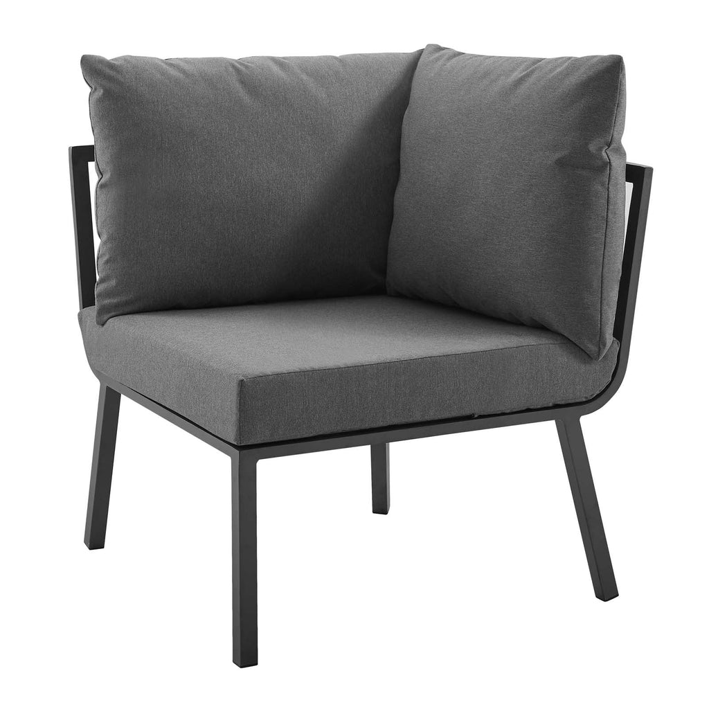 Riverside 2 Piece Outdoor Patio Aluminum Sectional Sofa Set by Modway
