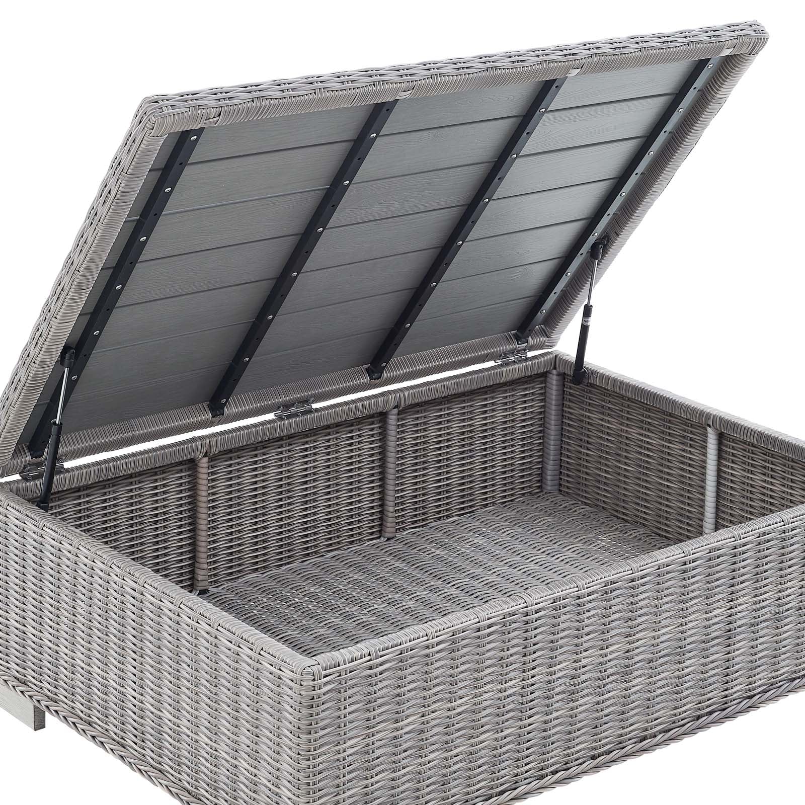 Conway 45" Outdoor Patio Wicker Rattan Coffee Table by Modway