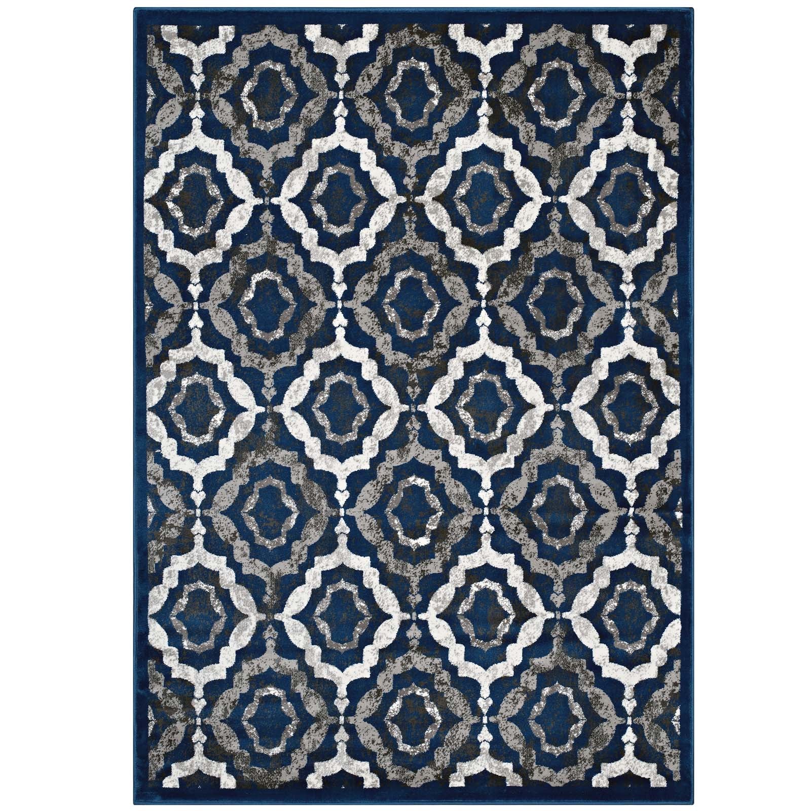 Kalinda Rustic Vintage Moroccan Trellis 5x8 Area Rug by Modway