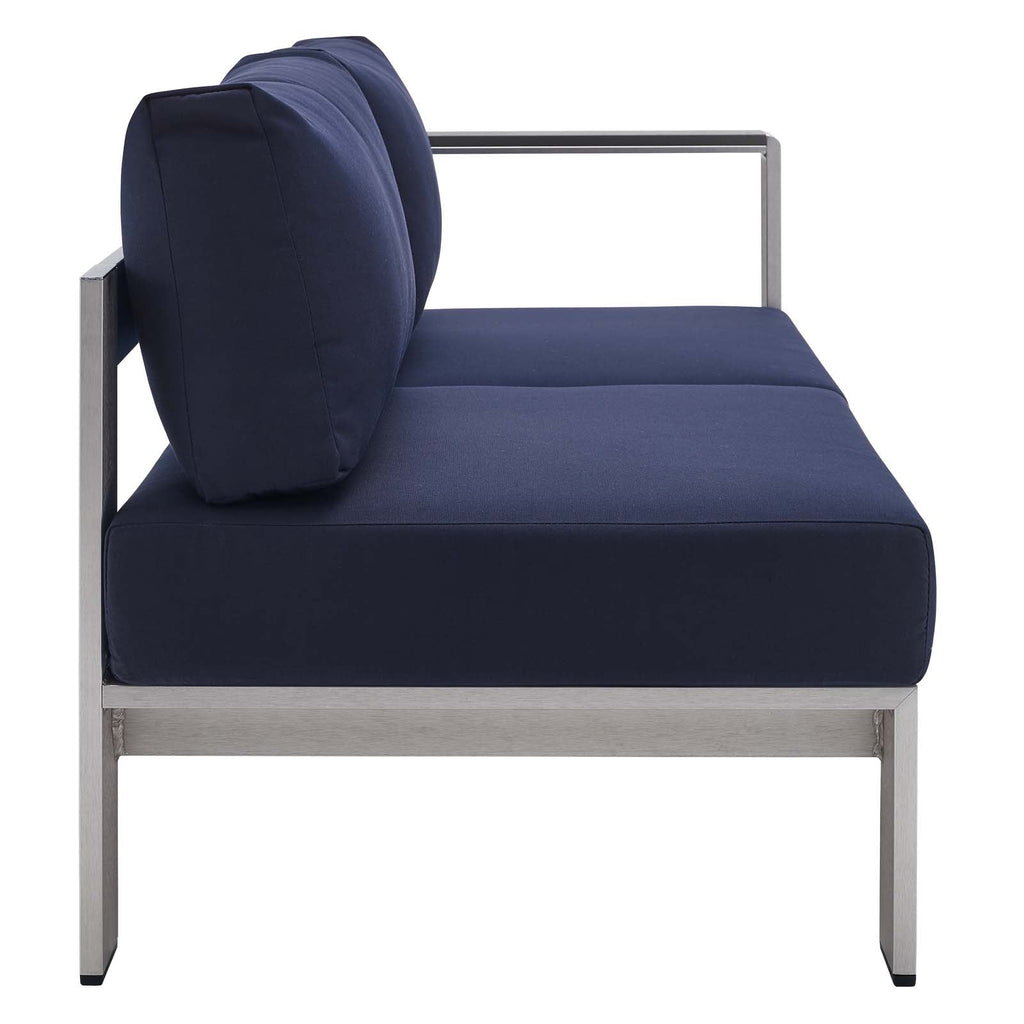 Shore 5 Piece Sunbrella¨ Fabric Outdoor Patio Aluminum Sectional Sofa Set by Modway