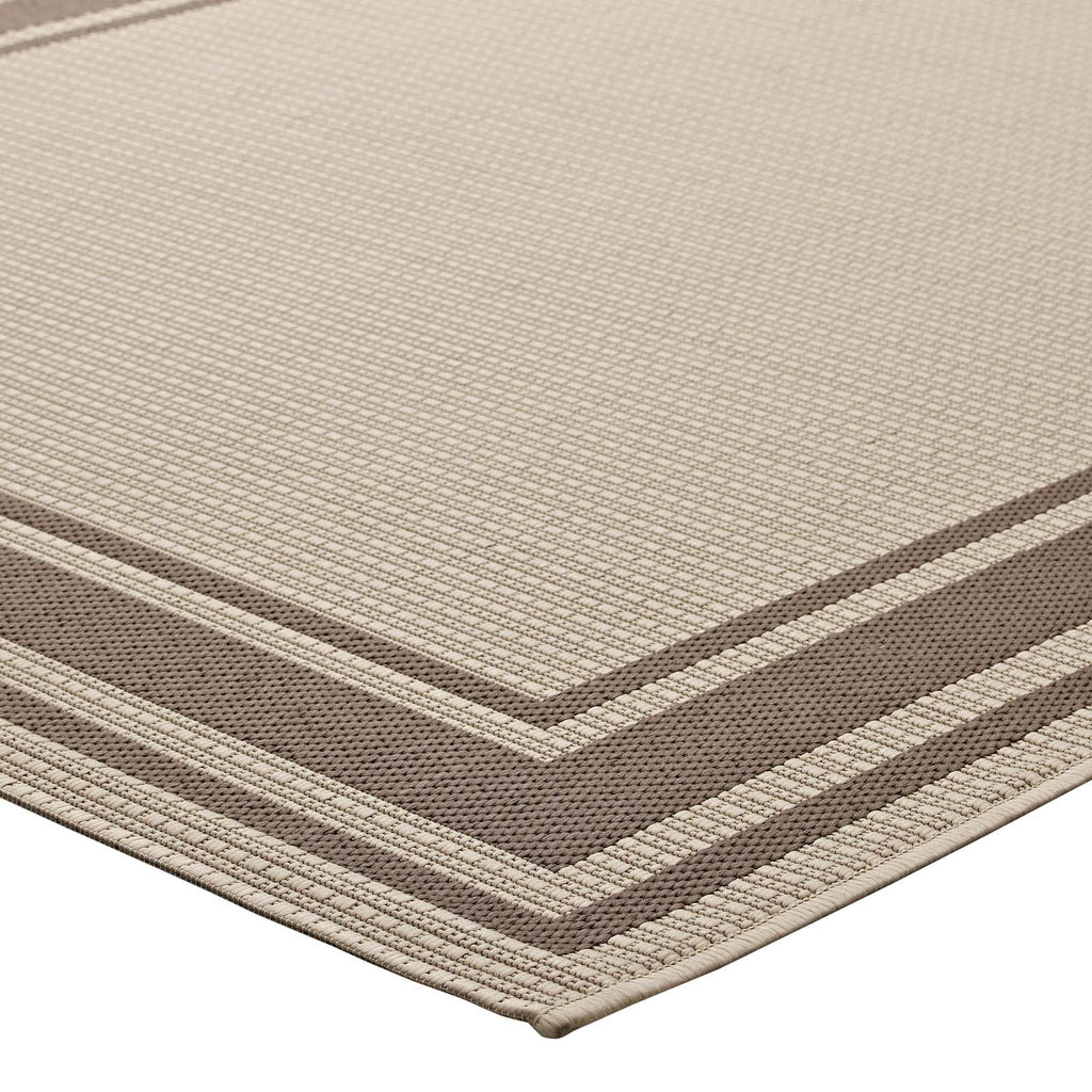 Rim Solid Border Indoor and Outdoor 5x8 Area Rug by Modway