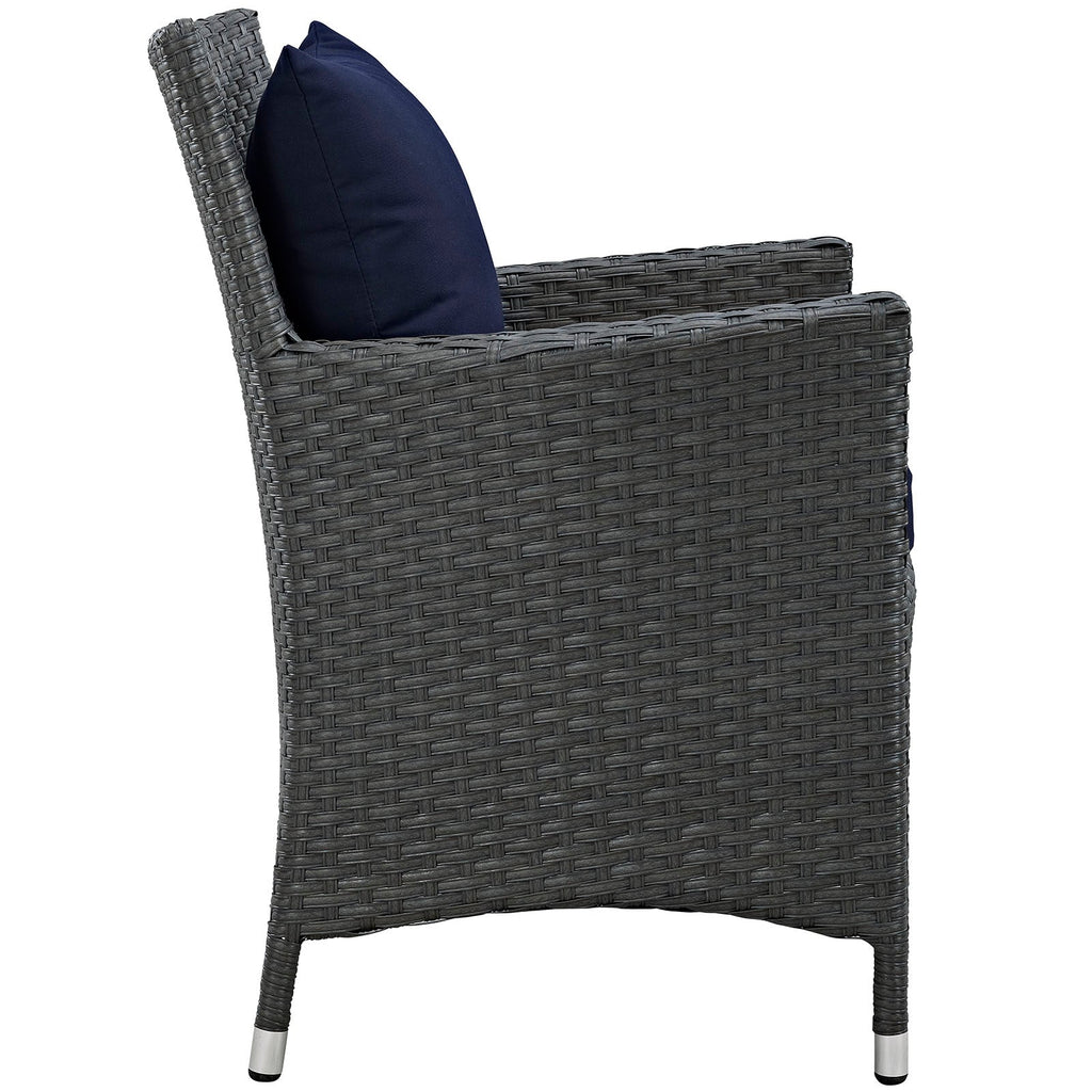 Sojourn 4 Piece Outdoor Patio Sunbrella¨ Dining Set by Modway